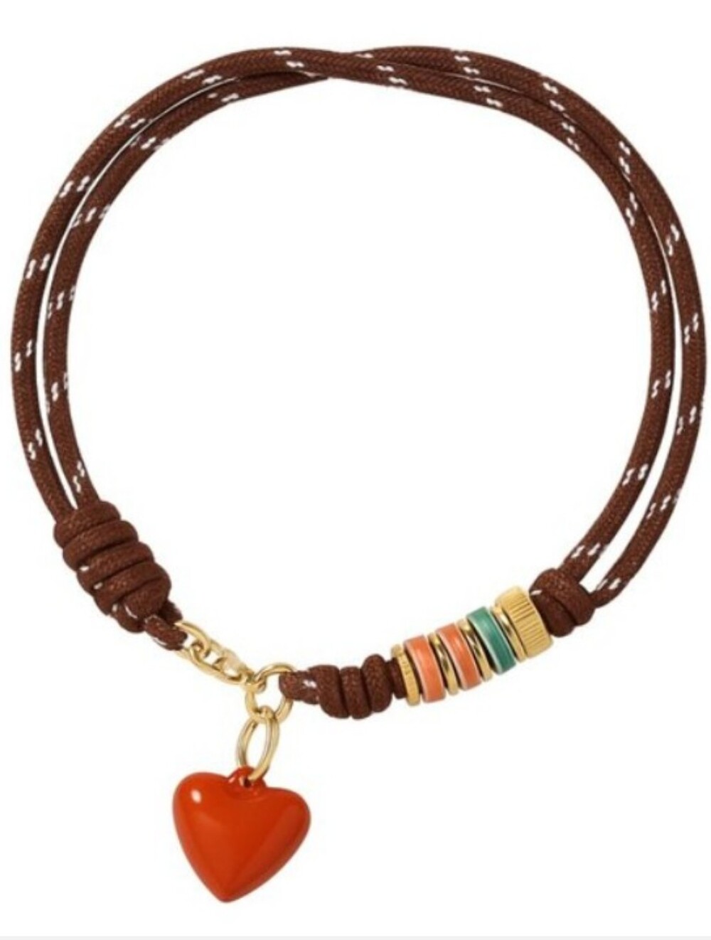 Roxanne Assoulin The Super Size Happy Cord Necklace with bark charm